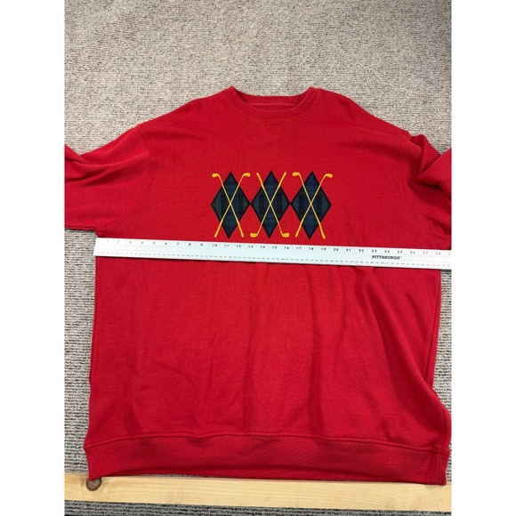 VINTAGE Grand Slam Sweater Mens XL Red Knit Embroidered Golf Long Sleeve Adult - Picture 5 of 10